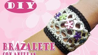 Tutorial BrazaletePulsera con anillas [upl. by Maclean]