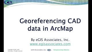 Georeferencing CAD files in ArcMap [upl. by Cathrine]