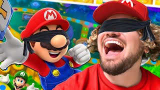 jc plays Mario Party blindfolded w Jenn Ricky amp Crawford [upl. by Telracs]