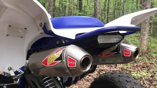 2017 Yamaha Raptor 700r Pro Circuit T6 Dual Exhaust [upl. by Neladgam]