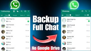 YOWhatsapp To Whatsapp Backup  Full Chat Transfer  YOWhatsapp Backup Kaise Kare [upl. by Cthrine]