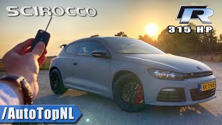 VW Scirocco R 315HP REVIEW POV on AUTOBAHN No Speed Limit by AutoTopNL [upl. by Igig]