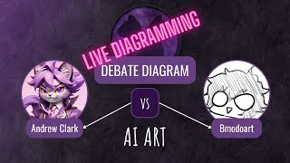 Debate Diagram Goes LIVE Bmo amp Catrew Talk AI Art [upl. by Dnomyad]