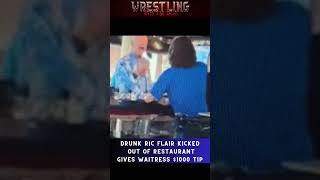 Drunk Ric Flair Kicked Out Of Restaurant Leaves Waitress 1000 Tip As A Statement ricflair drunk [upl. by Revlis]