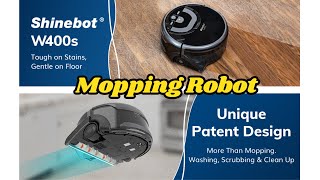 ILIFE Shinebot W400s Mopping Robot Wet Scrubbing Floor Washing Robot XL Water Tank ZigZag Path [upl. by Adnovad]