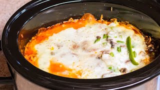 Easy Crockpot Keto Pizza Casserole Recipe [upl. by Nasar]