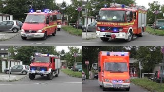 Zusammenschnitt Einsatzfahrten Feuerwehr amp Rettungsdienst Monheim [upl. by Kerat]