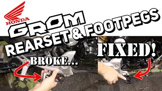 Replacing Honda Grom Rearset and Footpegs [upl. by Alhsa]