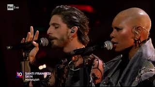 Santi Francesi con Skin  Hallelujah LIVE AUDIO  PHOTOS  SANREMO 2024 [upl. by Brodench216]