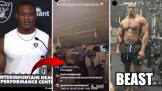 Zamir White IS A BEAST Curls Over 200 Lbs Like Its NOTHING  Las Vegas Raiders [upl. by Oicnoel]