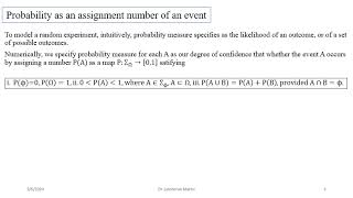 L02 Three basic concepts of a probabilistic modelling [upl. by Diogenes693]