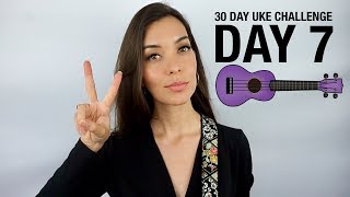 DAY 7  TWOFINGER CHORDS  30 DAY UKE CHALLENGE [upl. by Butterworth409]