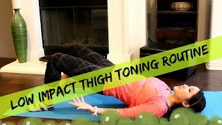 Low Impact Thigh Exercises for Losing Fat [upl. by Brownson]