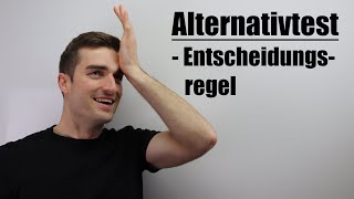 Alternativtest  Entscheidungsregel Annahmebereich und Ablehnungsbereich  Fit im MatheAbi [upl. by Atinehs120]