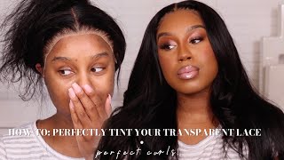 HOW TO PERFECTLY TINT TRANSPARENT LACE  HERMOSA HAIR [upl. by Siward]