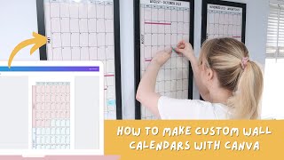 How to create a custom wall planner easy Canva planner tutorial  make your own wall calendar [upl. by Treble]