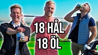 18HÅLS GOLFBANA  18 ÖL amp KORVCHALLENGE med Robin Mos [upl. by Tevis]