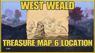 Eso  West Weald Treasure Map 6 Location [upl. by Ynamreg542]