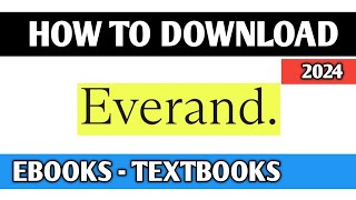 How To Download Ebooksdocuments from EVERAND  2024 Update [upl. by Jory]