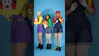 The Mario princesses cosplaying the Mario bros 💪👑💛💚❤️ w halcybella and Dajackies [upl. by Rector919]