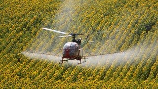 Aérospatiale SA318C Alouette II spraying flight near Dudar [upl. by Nossah717]