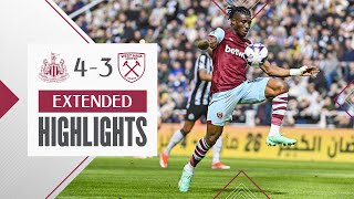 Extended Highlights  Late Barnes Double Denies Victory  Newcastle 43 West Ham  Premier League [upl. by Tessie582]