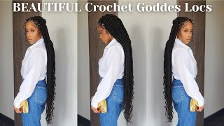 😍 Quick amp Easy Crochet Goddess Locs  Knotless Soft Locs Tutorial  SharronReneé [upl. by Lindblad]