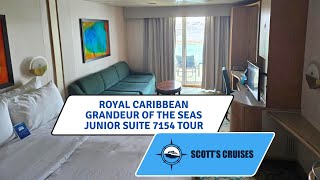 Grandeur of the Seas Junior Suite 7154 Full Tour [upl. by Jory170]