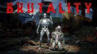 MK11 Terminator Endoskeleton All Brutalities Fatalities Friendship Fatal Blow amp Ending [upl. by Reseta]