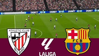 Athletic Bilbao vs Barcelona La Liga 2324 Partido Completo  Simulación de Videojuegos PES 2021 [upl. by Nikolia]