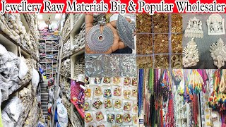 Biggest Jewellery Raw Material Wholesale Market In Kolkata  Oxidised Jarman Silver Raw Material [upl. by Svensen]