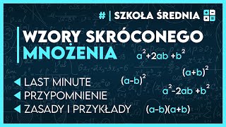 WZORY SKRÓCONEGO MNOŻENIA ✅️  Matematyka  Szkoła Średnia [upl. by Volding332]