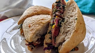 Ciabatta Sandwich How to make easy ciabatta sandwichveggie sandwich [upl. by Ahasuerus]