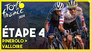 TOUR DE FRANCE 2024 ETAPE 4  PINEROLO › VALLOIRE 1396 Km [upl. by Worlock166]