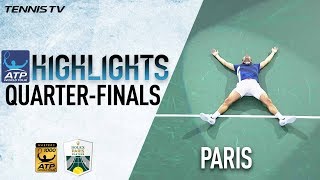 Benneteau Stuns Cilic In Paris Friday 2017 Highlights [upl. by Sirtimed707]