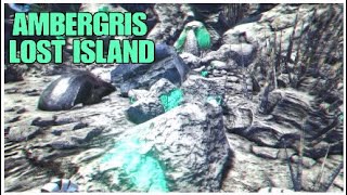 🥑ARK LOST ISLAND AMBERGRIS UBICACIÓN COMO CONSEGUIR AMBERGRIS EN LOST ISLAND ARK [upl. by Llednohs]