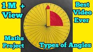 How to make a Mathematics Angle ProjectTypes of Angles Math Working Model Angle Clock [upl. by Tannen]