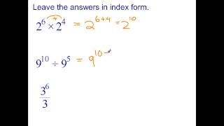 Review of Year 8 Index Laws 1 [upl. by Odlanir]