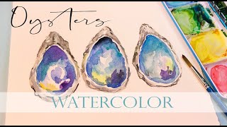 Watercolor Painting for Beginners Oysters Step by Step Watercolor Techniques [upl. by Earized555]