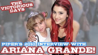 ARIANA GRANDE Talks VICTORIOUS with PreTeen Reporter Princess of the Press Piper Reese [upl. by Thisbee]