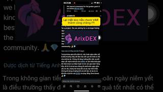 Cập nhật mới về kèo ARIX arix airdrop [upl. by Ynaffyt924]