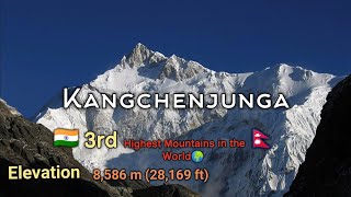 😱🥶Kangchenjunga  IndiaNepal Border  3rd Highest Mountain in 🌍 kangchenjunga himalayas sikkim [upl. by Netsuj76]