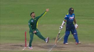 South Africa vs Sri Lanka  2nd ODI  Chaturanga de Silva Wicket [upl. by Aiuqal87]