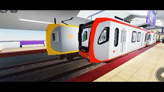 LRT 1 4G Test Train at EDSA Station Roblox Mini MNL [upl. by Eagle336]