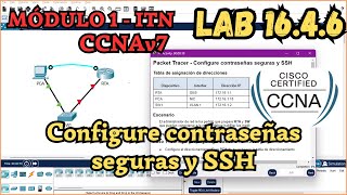 1646 Packet tracer  Configure contraseñas seguras y SSH Resolución [upl. by Zaremski987]