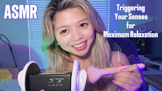 Triggering Your Senses for Maximum Relaxation 3dio Nail Tapping Soft Tapping Mic Brushing [upl. by Myk]