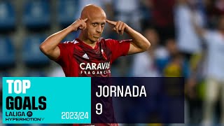 TOP Goles Jornada 9 LALIGA Hypermotion 20232024 [upl. by Aidas]