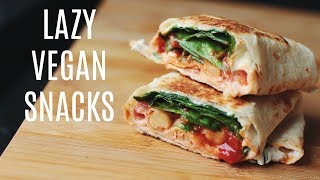 Super Lazy Vegan Snack Ideas  healthy  easy [upl. by Damarra]