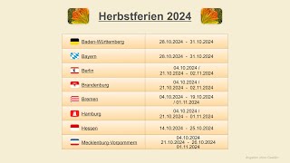 Herbstferien 2024 [upl. by Leibarg]