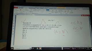 Probleminha com igualdade entre conjuntos e equação 1grau [upl. by Aitel]